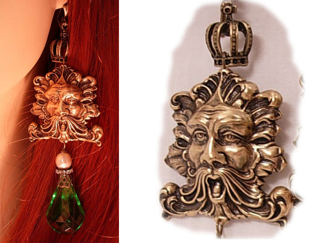 Chandelier earrings Bacchus gothic Mystical prism drop shoulder duster