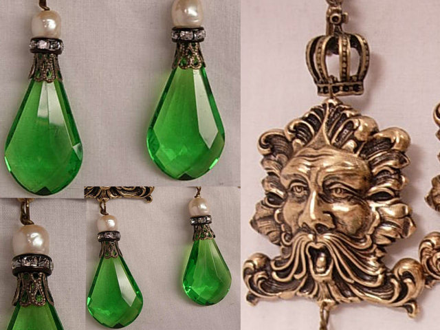 Chandelier earrings Bacchus gothic Mystical prism drop shoulder duster
