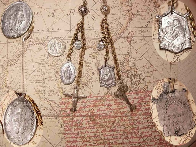Controlling Lost Souls Earrings MIraculous Mary and St ANthony too