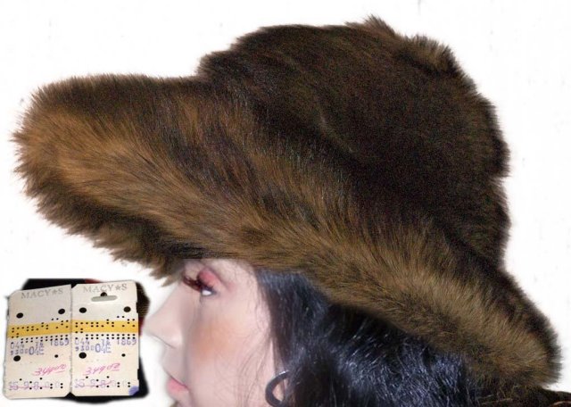 Vintage fur FIsher hat with original box and tags.