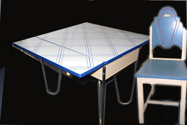 1940's-1950's Enamel-Top Kitchen Table