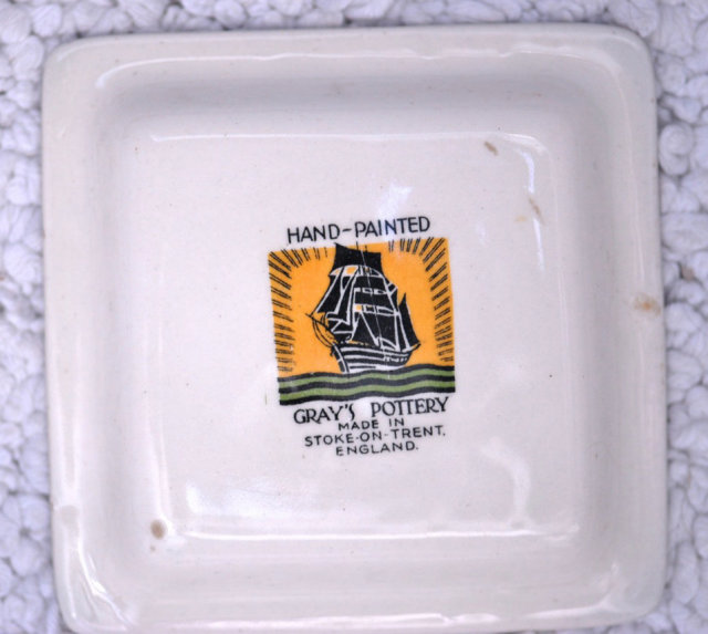 A Pot of Shamrocks Lucky Hand-Painted vintage Dish