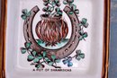 A Pot of Shamrocks Lucky Hand-Painted vintage Dish