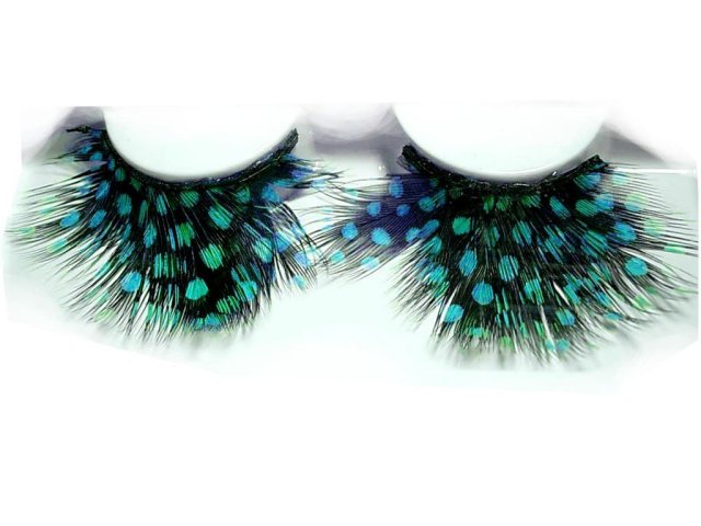 Peacock Feather Fetish Sexy long Eyelashes GREAT for Halloween