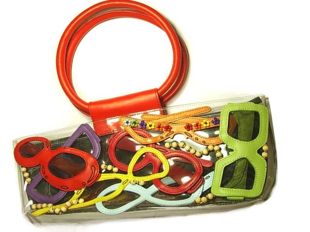GLAMOUR Queen FUNKY designer Retro Jelly pop art cats eye sunglass purse