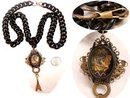 Gothic Last Kiss in Paris morbid macabre memento miniature fob necklace Shrine Reliquary