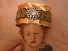 Baroque Paste Rhinestone cuff bracelet