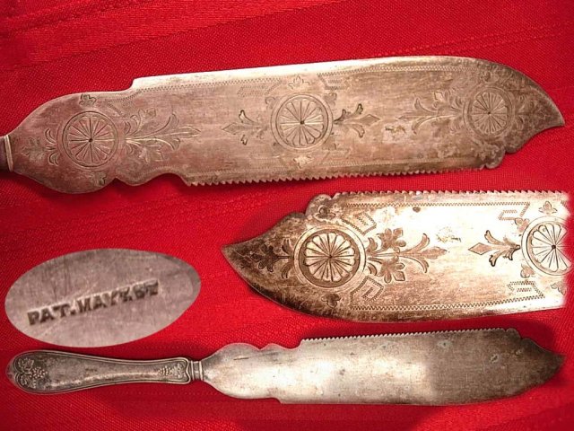 ANtique VIctorian Wedding Cake Knife UNUSUAL Carvings