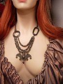 Bat necklace Gothic Jewelled Vampire Bats in her belfry