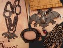 Bat necklace Gothic Jewelled Vampire Bats in her belfry