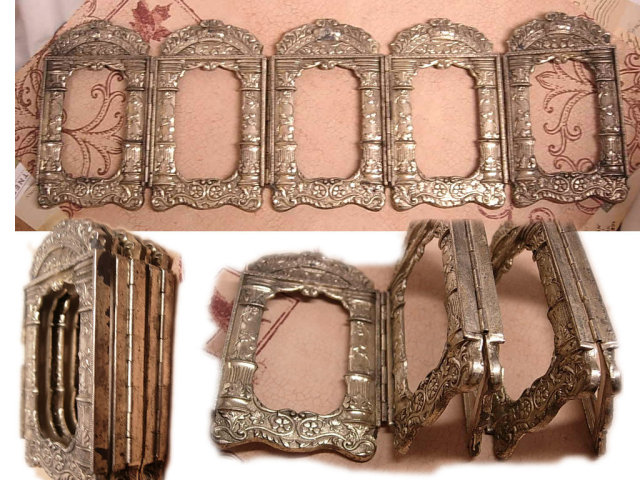 ORnate ANtique Victorian Religious Folding Icon Frame