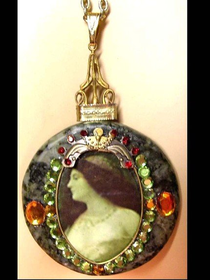 Gorgeous Renaissance Portrait jewel necklace