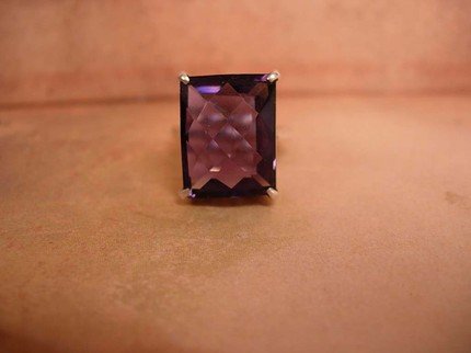 17CT HUGE Amethyst deco setting RING Flashy and Glamorous