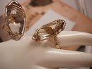 HUGE 15 ct Smoky Topaz Ring in Modernist setting