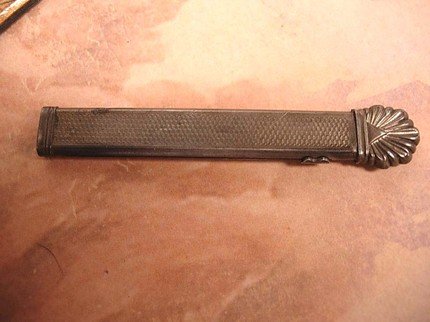 Mechanical Antique sterling Victorian secret compartment chatelaine letter opener page turner