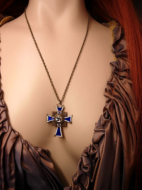 Enamel Cross of Honor of the German Mother NEcklace