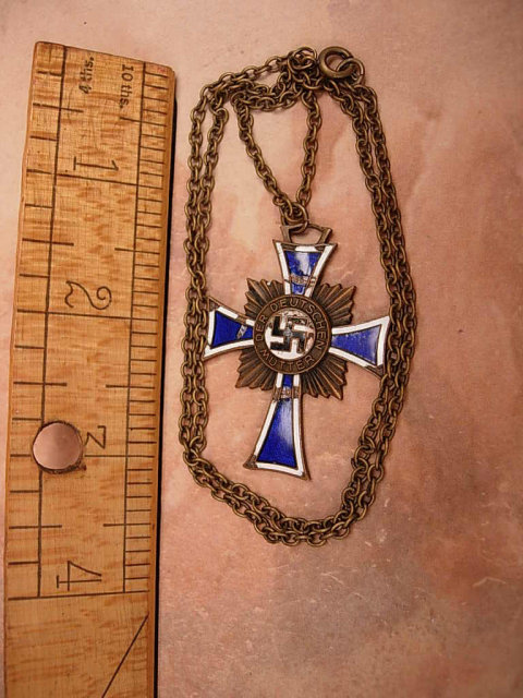 Enamel Cross of Honor of the German Mother NEcklace