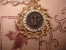 ANtique Nouveau jeweled Angel Crystal choker Necklace
