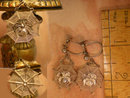 Vintage Deco SPider and Web Earrings