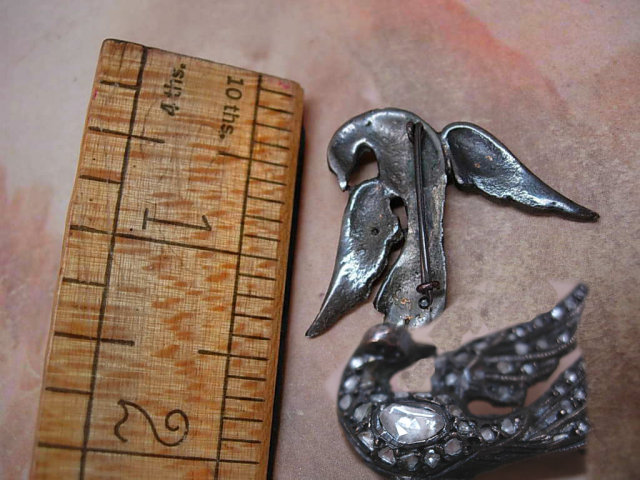 Antique Georgian 55 diamond Saint d 'esprit Brooch Cleave cut diamonds