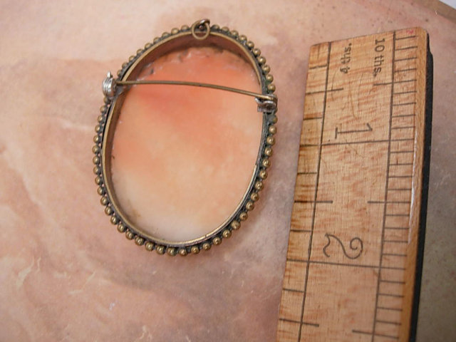 Antique Athena Cameo brooch pendant Caved Shell one of a kind