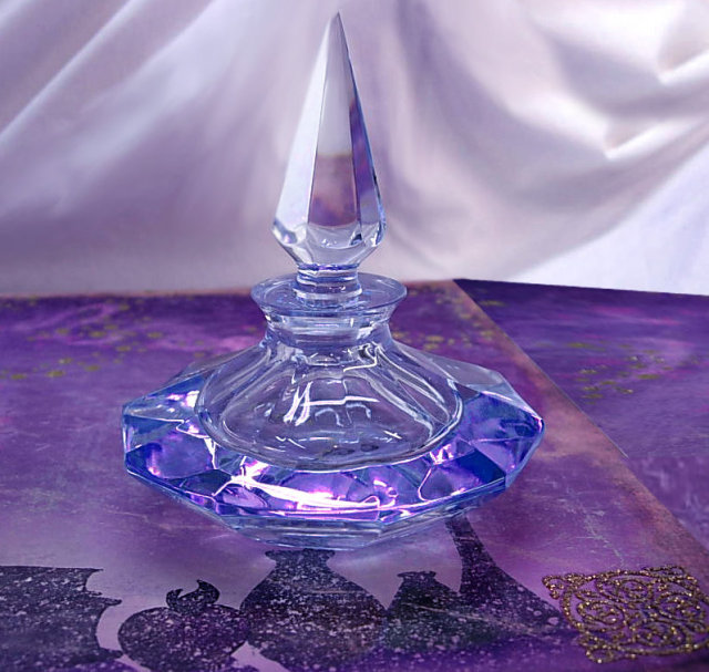 Large Blue Perfume Very Genie in a bottle and magical