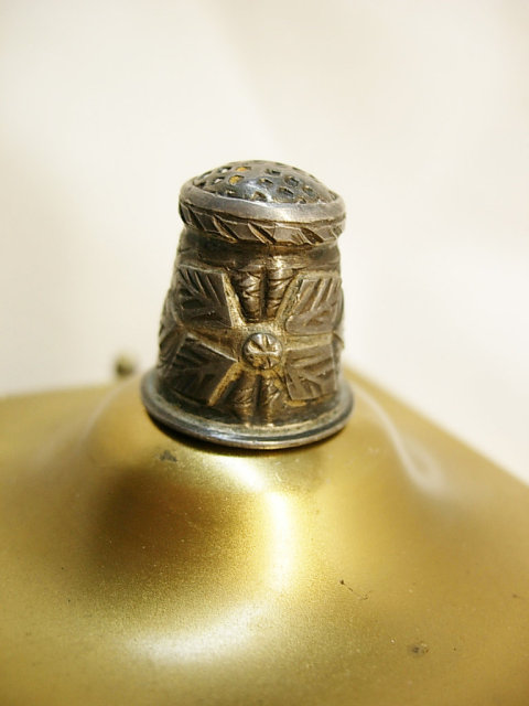 Vintage Taxco Strange symbol Thimble hand wrought 1930's