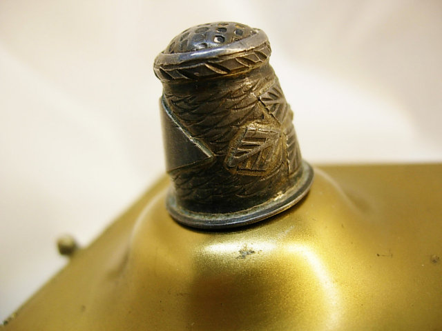 Vintage Taxco Strange symbol Thimble hand wrought 1930's
