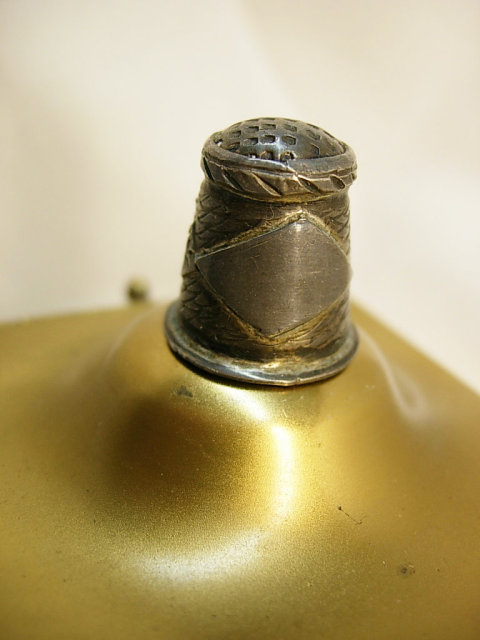 Vintage Taxco Strange symbol Thimble hand wrought 1930's
