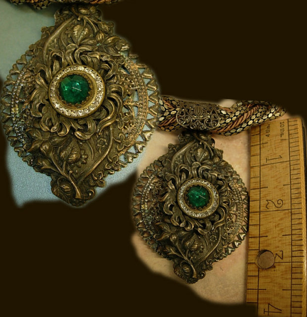 Gothic Baroque Renaissance collar necklace antique pendant snake necklace
