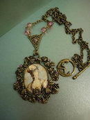 Marie Antoinette necklace baroque with mermaid goddess clasp
