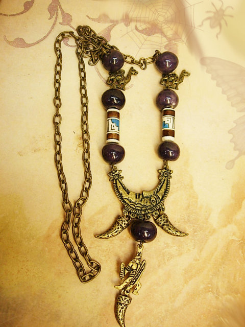 Moon Necklace BIzarre Egyptian Talisman