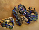 Brilliant Lizard rhinestone bracelet over 100 aurora borealis rhinestones PURE glitz