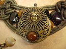 Medusa The guardian Collar necklace with huge stones and snake chain for the goddess in all of us