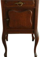 Vintage 1930 French Country Oak Nightstand/Accent Table, Louis XV, Marble Top