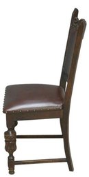 Vintage French Oak Dining Chairs Heavily Carved circa 1960 Set of 6
