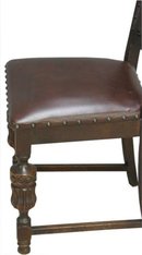 Vintage French Oak Dining Chairs Heavily Carved circa 1960 Set of 6