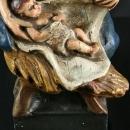 Antique French Chalkware Sculpture of Mother Madonna Swaddling the Christ Child