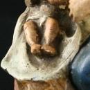 Antique French Chalkware Sculpture of Mother Madonna Swaddling the Christ Child