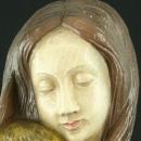Vintage French Chalk Madonna Child Wall Sculpture Art