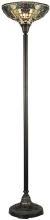 Dale Tiffany Baroque Floor Lamp, Fieldstone Finish, Hand-Rolled Art Glass