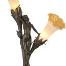 New Art Nouveau Bronze Nude Dale Tiffany Accent Lamp, Hand-Blown Art Glass