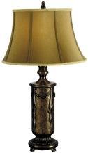 New Table Lamp Multi Bronze Dale Tiffany 1-Light Drake Fabric Cast Metal DY-310