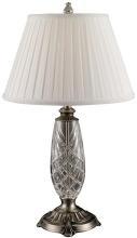 New Table Lamp Antique Pewter Dale Tiffany 1-Light Katie Fabric Cast Meta DY-228