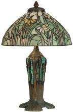 New Table Lamp Dark Antique Bronze Verde Grn Dale Tiffany 2-Light Mosaic DY-203