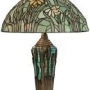 New Table Lamp Dark Antique Bronze Verde Grn Dale Tiffany 2-Light Mosaic DY-203