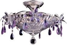 Dale Tiffany Silver Plated Rowley Ceiling Mount Light Fixture, Crystals