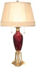New Table Lamp Antique Brass Dale Tiffany 2-Light Alton Hand-Blown Art Gl DY-306