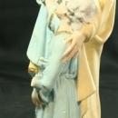 Antique French Chalkware Sculpture, Saint Joseph w/ Child Jesus, Father & Son