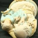 Antique French Chalkware Sculpture, Saint Joseph w/ Child Jesus, Father & Son